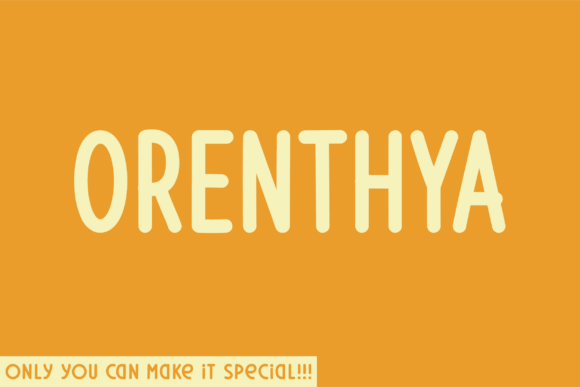 Orenthya: A Unique Handwritten Sans Serif Typeface
